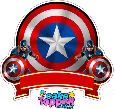 Captain America- Print Your Birthday! - Caketopper.click
