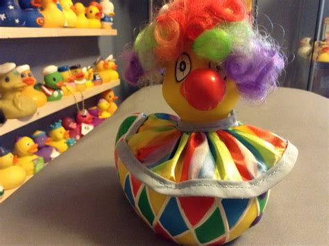 Clown Rubba Duck | Rubber duck, Rubber doll, Squeaker