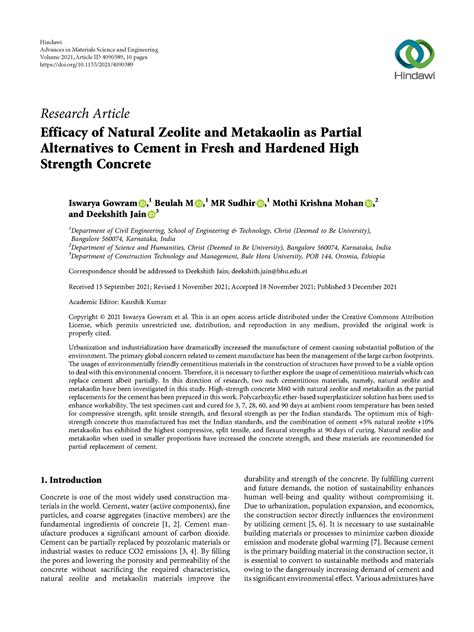 4090389 - material - Research Article Efficacy of Natural Zeolite and ...