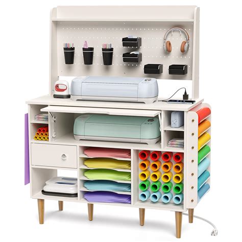 Amazon.com: 𝐂𝐫𝐚𝐟𝐢𝐭 Craft Table for Cricut Machines, Organizers and ...