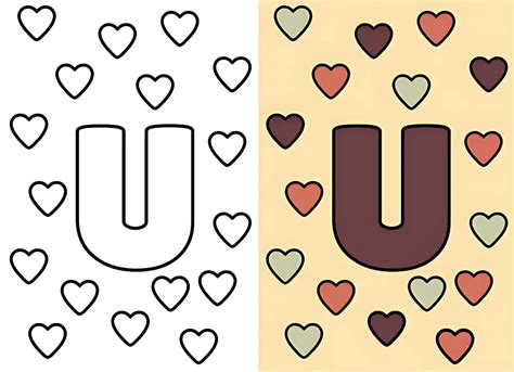 Letter U Coloring 的图像结果