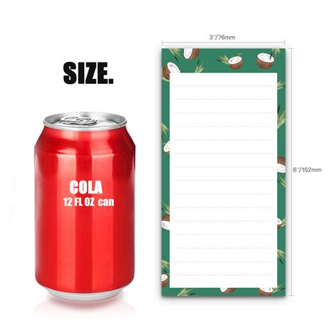 5 Pack Magnetic Notepads for Fridge with Pen Holder, Full Magnet Back ...