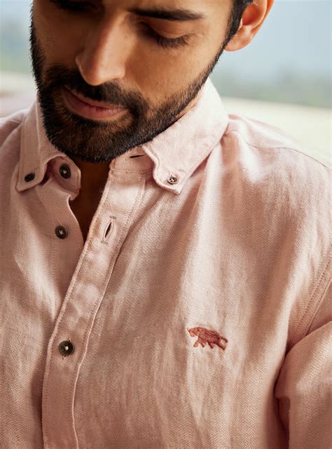 Buy Faded Marigold Shirt | Casual Orange Jaquard Shirts for Men Online ...