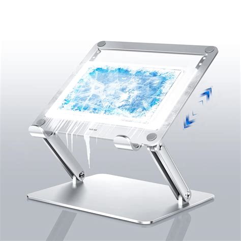 Navazip Laptop Stand with Thermoelectric Cooler, Ergonomic Foldable ...