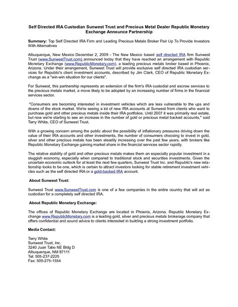 Calaméo - Republic Monetary and Sunwest Trust