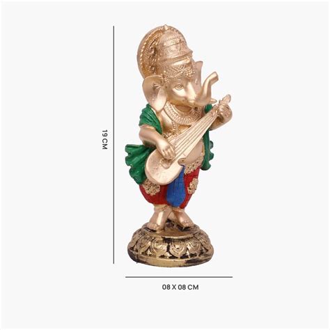 Buy VEDAS Mystical Indian Set of 3 Polyresin Musician Ganesha Figurines ...