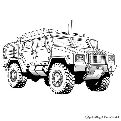 Army Truck Coloring Pages - Free & Printable!