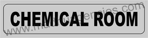 Grey color 3mm Form sheet -chemical room Signboard (12" X 3") : Amazon ...