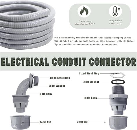 Feotech Liquid-Tight Conduit and Connector Kit - 1/2 Inch 5 India | Ubuy