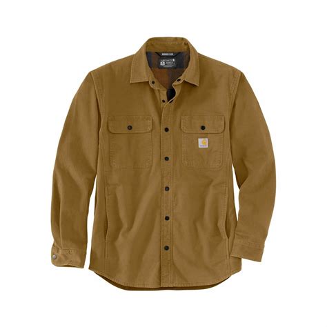 Carhartt Canvas Fleece-Lined Shirt Jac - Roadieworks.com - Online Sho ...