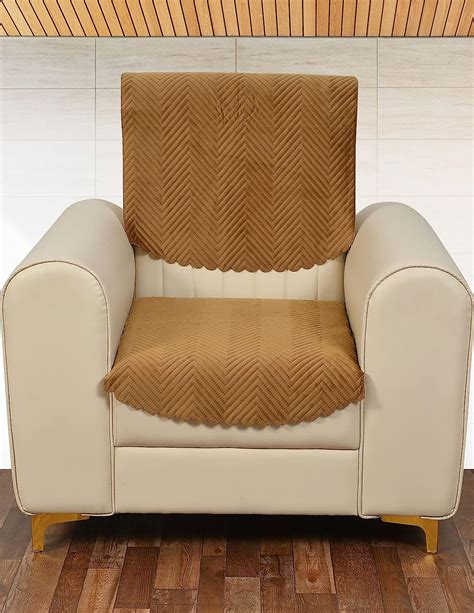 Yellow Weaves 1 Seater Quilted Sofa Chair Cover, Seat & Back Cover ...