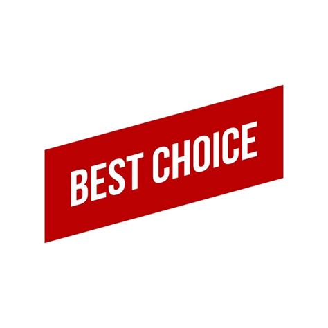 Best choice red ribbon vector design template | Premium Vector