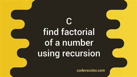 Image result for Factorial C Program Using Recursion