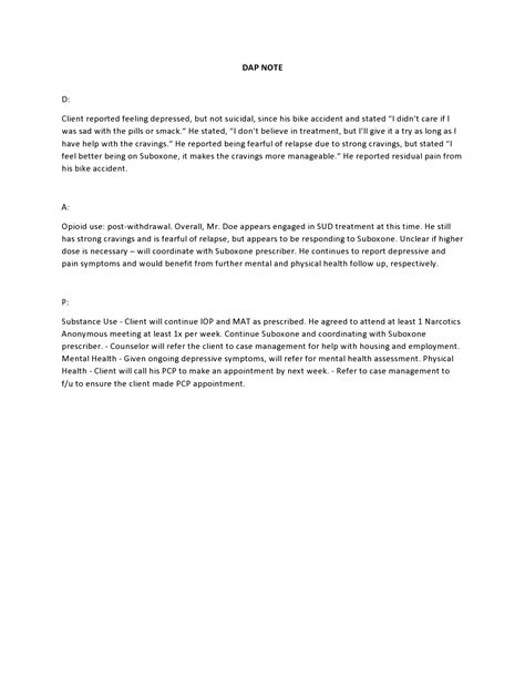 Image result for Case Management Dap Notes Example