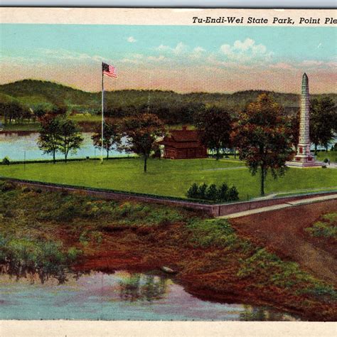 1938 Point Pleasant, WV Tu-Endi-Wei State Park Obelisk Pioneer War ...