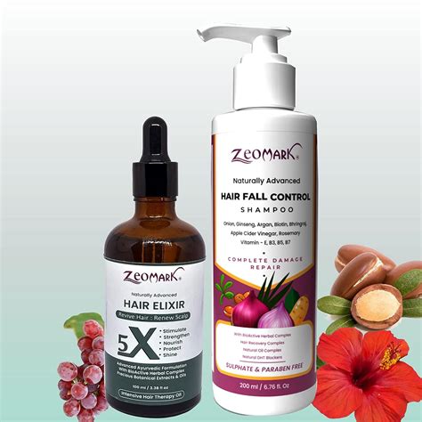 Buy ZEOMARK Hair Fall Control, Anti Hair Fall Combo Kit- Ayurvedic Hair ...
