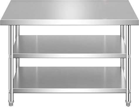 Stainless Steel Kitchen Work Table, Commercial Prep Table with ...