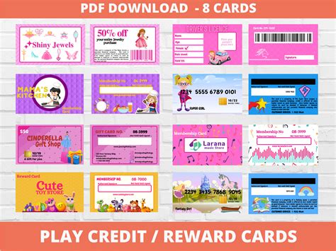Free printable play money and credit cards, Download Free printable ...