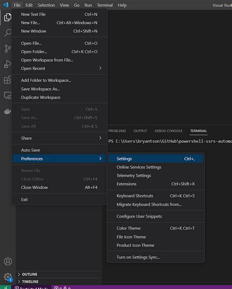 Image result for Linux Visual Studio Code Terminal Highlight Path Branch