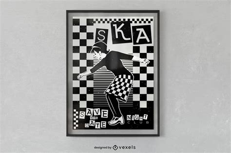 Ska Dancing Poster Design Vector Download