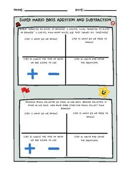 Image result for Mario Math Problems Printable