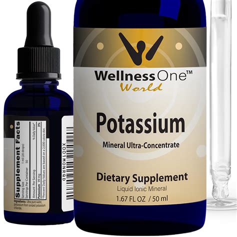 Wellnessone Ionic Potassium Supplement Potassium Chloride Drops For ...