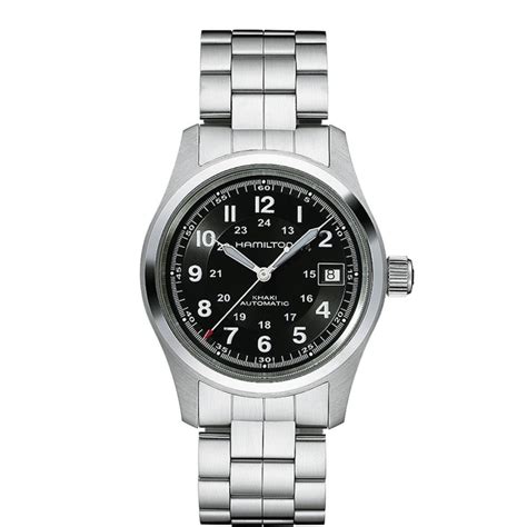 Buy Hamilton Men's Khaki Field 38mm Steel Bracelet & Case Automatic ...