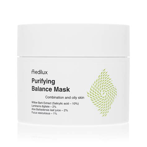 Medilux Balancing mask for cleansing and renewing oily and combination skin Purifying Balance ...