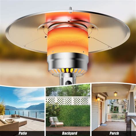 Mondawe 48000-BTU Brown Stainless Steel Floorstanding Liquid Propane ...