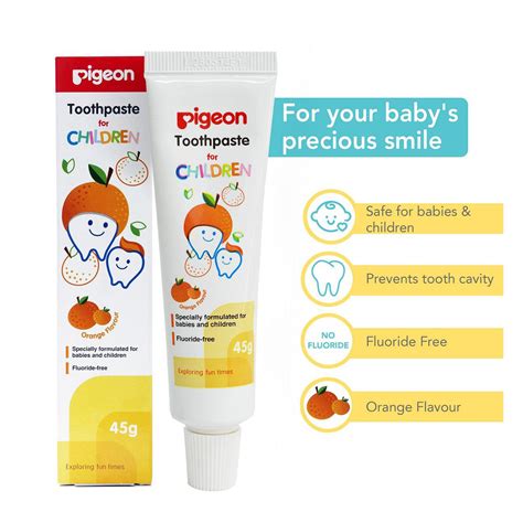 Pigeon Orange Flavour Toothpaste for Children, 45 gm Price, Uses, Side ...