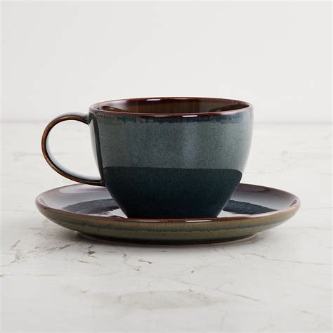 Buy Fiesta Blue Denim Cup and Saucer- Porcelain- 250 ml from Home ...