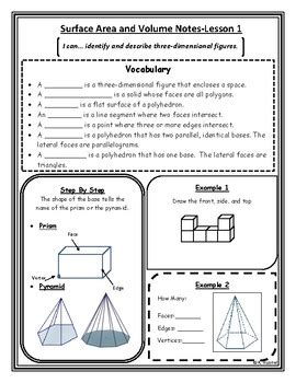 Image result for Surface Area Notes