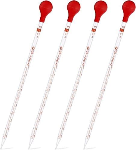 Salco 4PCS Glass Graduated Dropper 10ml pipettes Pipette Transfer with ...