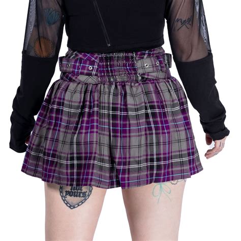 Belatine Purple Plaid Skirt • Immoral Fashion