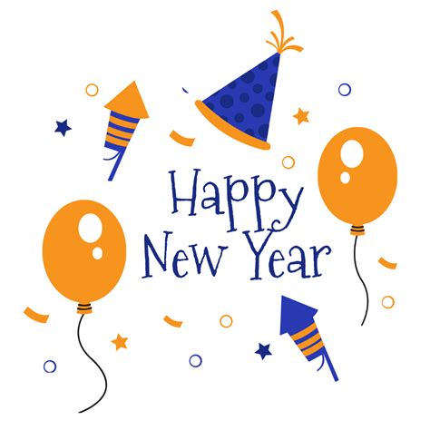 FREE New Year's Day Clipart PNG: Edit Online & Download | Template.net