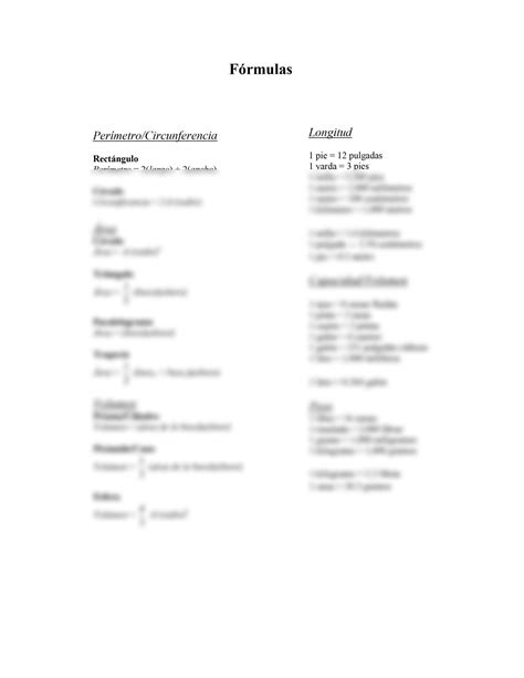 Image result for HiSET Math Formula Sheet