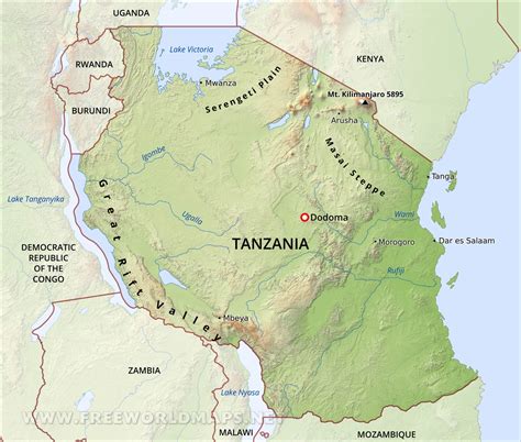 Lake Tanganyika Africa Map