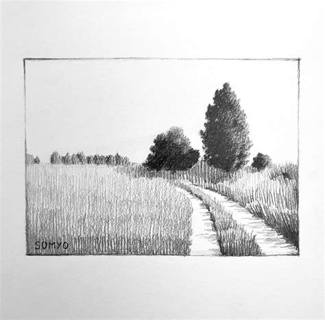 Beautiful landscape drawing|| easy Landscape sketches in 2025 ...