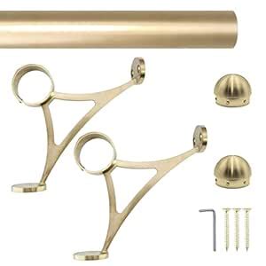 Combination Mount Foot Rail Kit, Satin Golden Finish Stainless Steel ...