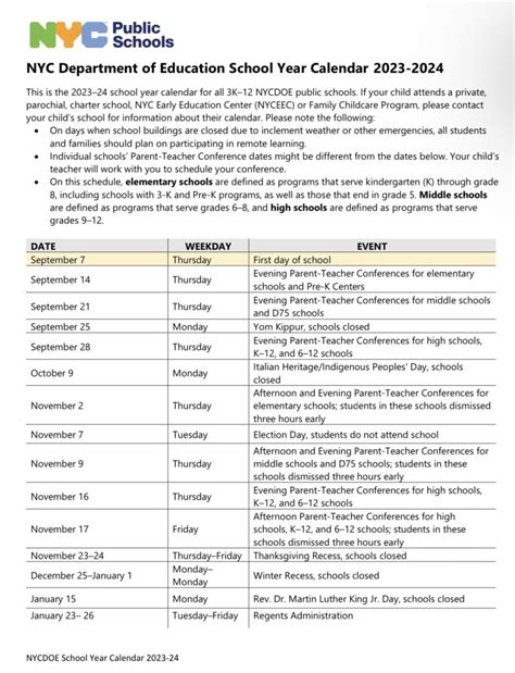 Nyc Doe 2025 2026 School Calendar