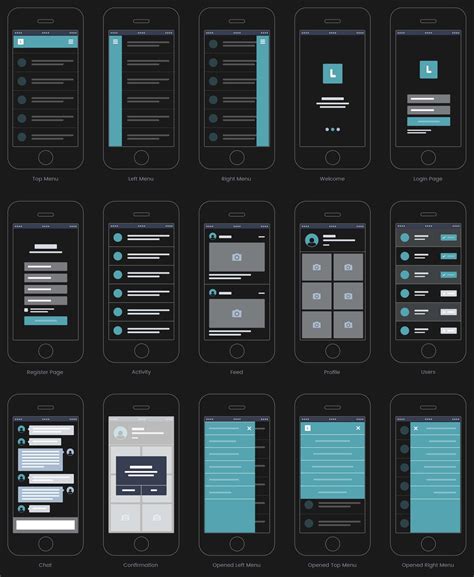 Wireframes de la aplicación | Business card mock up, Design bundles ...