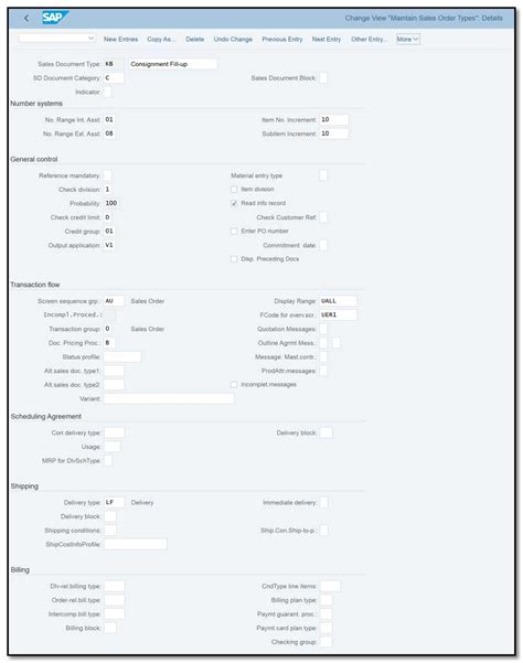 Customization of the Consignment Process