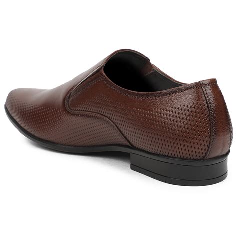 Buy Healers Brown Formal Non Lacing Mocassin Shoes For Men UDL-4 By Liberty