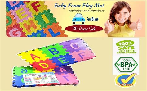 Buy FunBlast 36 Pieces Mini Puzzle Foam Mat for Kids, Interlocking ...