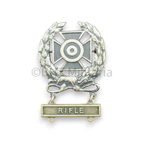 US Army Expert Marksmanship Badge Rifle - Sterling - BHZ Militaria