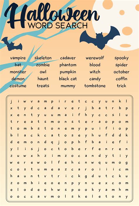 Easy Halloween Word Search - 15 Free PDF Printables | Printablee
