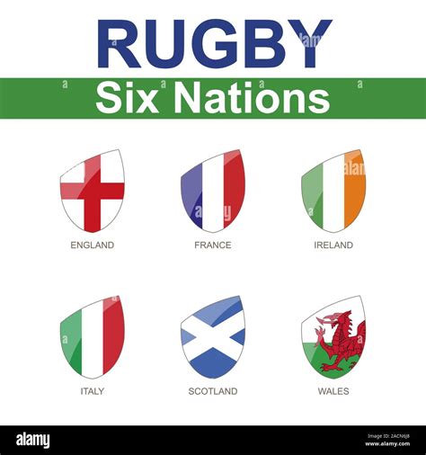Six nations trophy rugby Stock Vector Images - Alamy