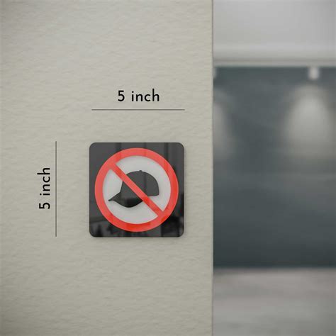 No Caps or Hats - Layered 3D Prohibition Sign | 5×5 inch – Housenama