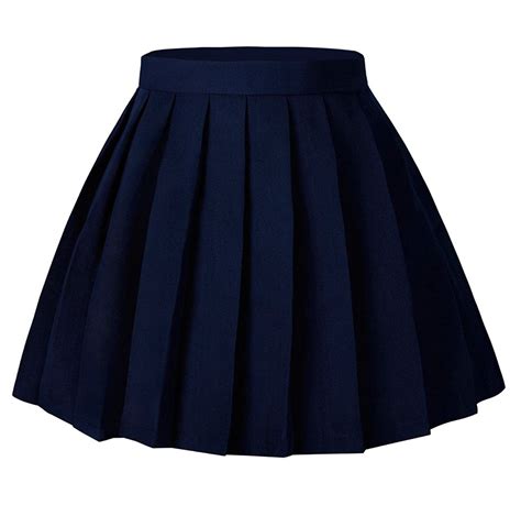 Women's Japan High Waisted Pleated Cosplay Costumes Skirts Solid Mini ...