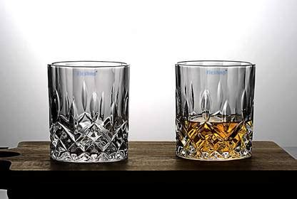 Ficshop (Pack of 6) Old Fashion Whisky Glass Set Of 6, Crystal Whiskey ...